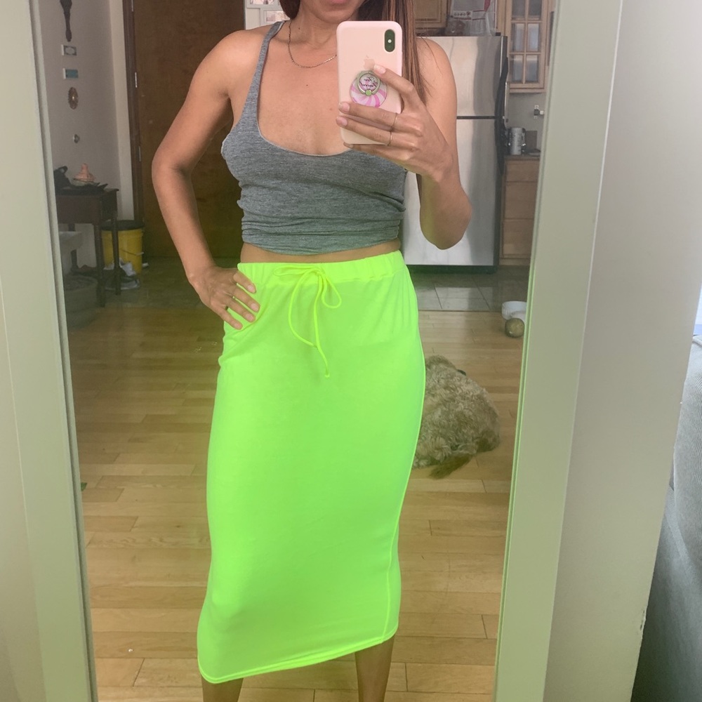 Neon Pretty Little Thing Midi Skirt